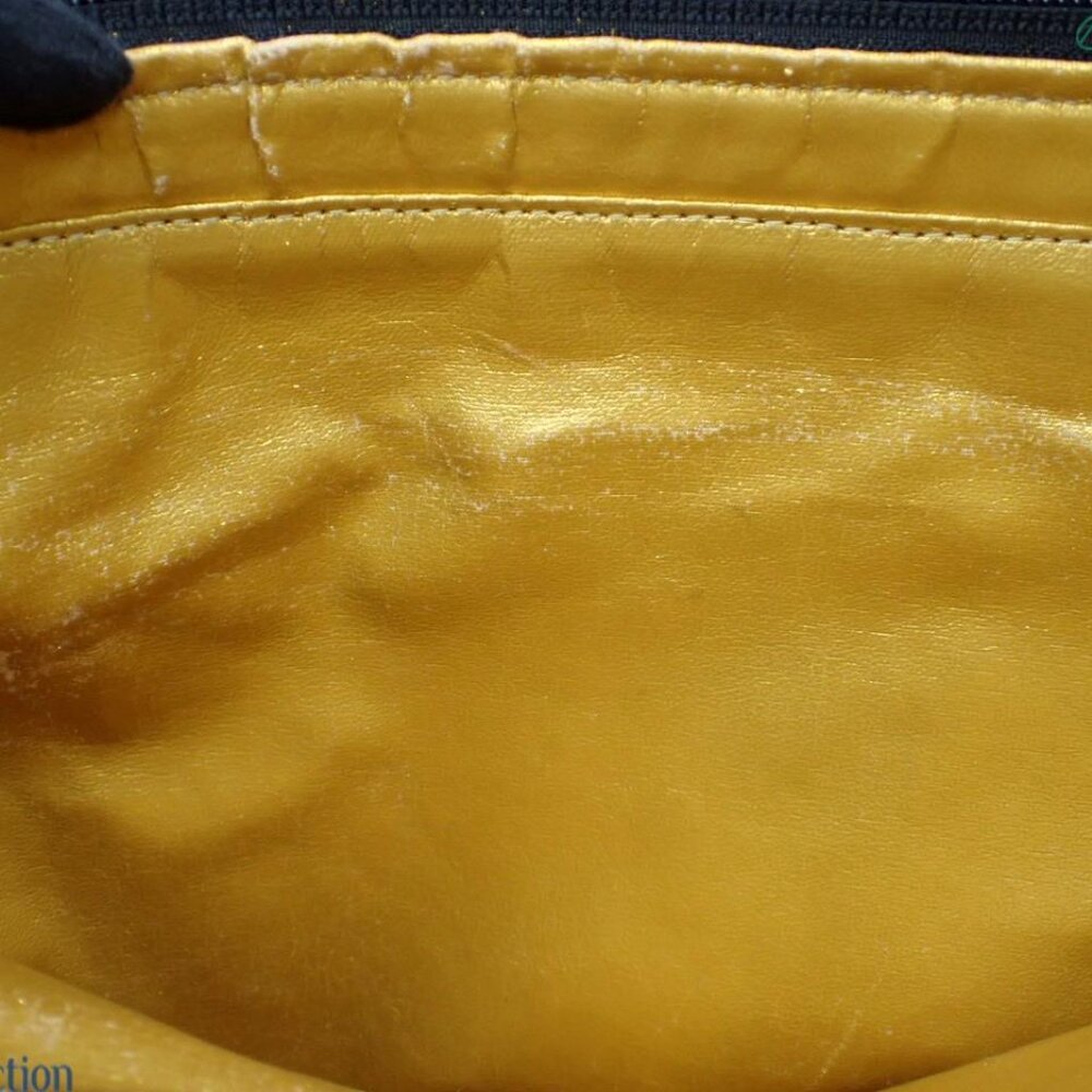 Versace Black and Gold Baroque Leopard Satchel - Picture 7 of 9
